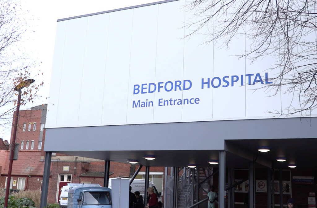 Bedford Hospital entrance